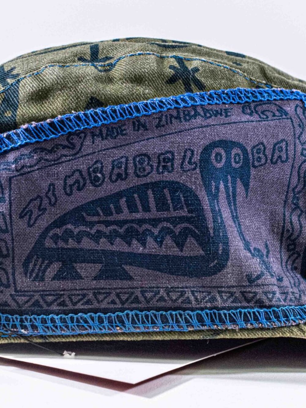 Vintage 90s Zimbabalooba Reversible 5 Panel Hat AOP Surf Skate Rave Print - Picture 15 of 16